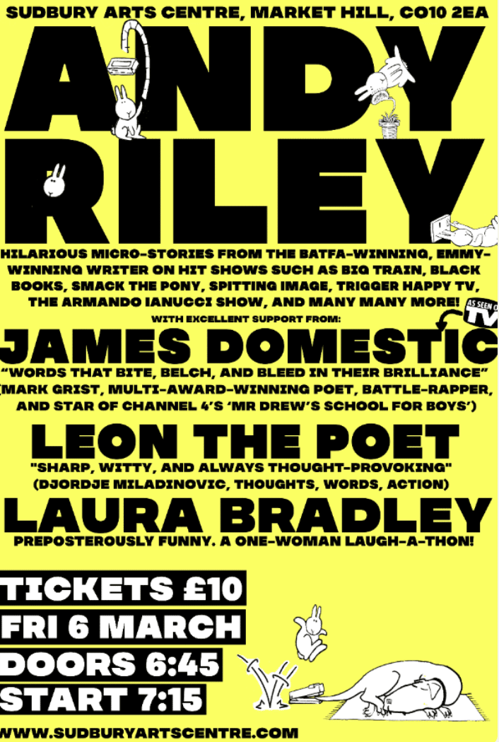 Andy Riley & Friends – For The Love Of Words | £10adv