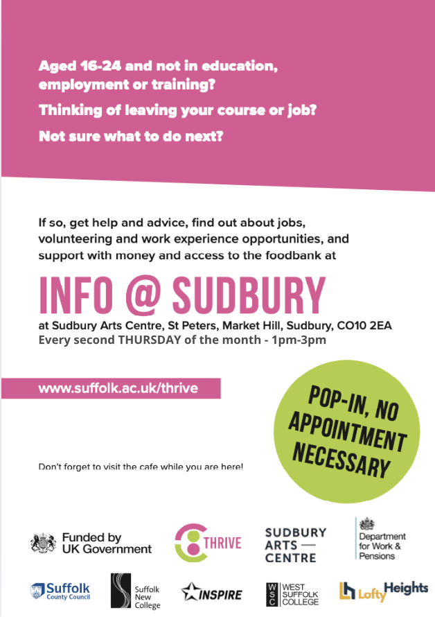 info @ Sudbury : Advice Drop In 16-24