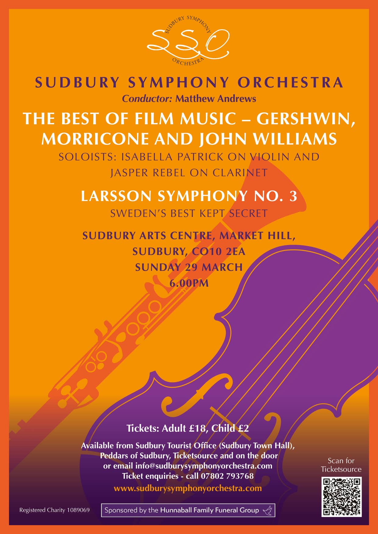 Sudbury Symphony Orchestra | The Best Of Film Music – Gershwin, Morricone and John Williams