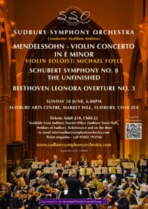 Sudbury Symphony Orchestra Concert ft Violin Soloist Michael Foyle