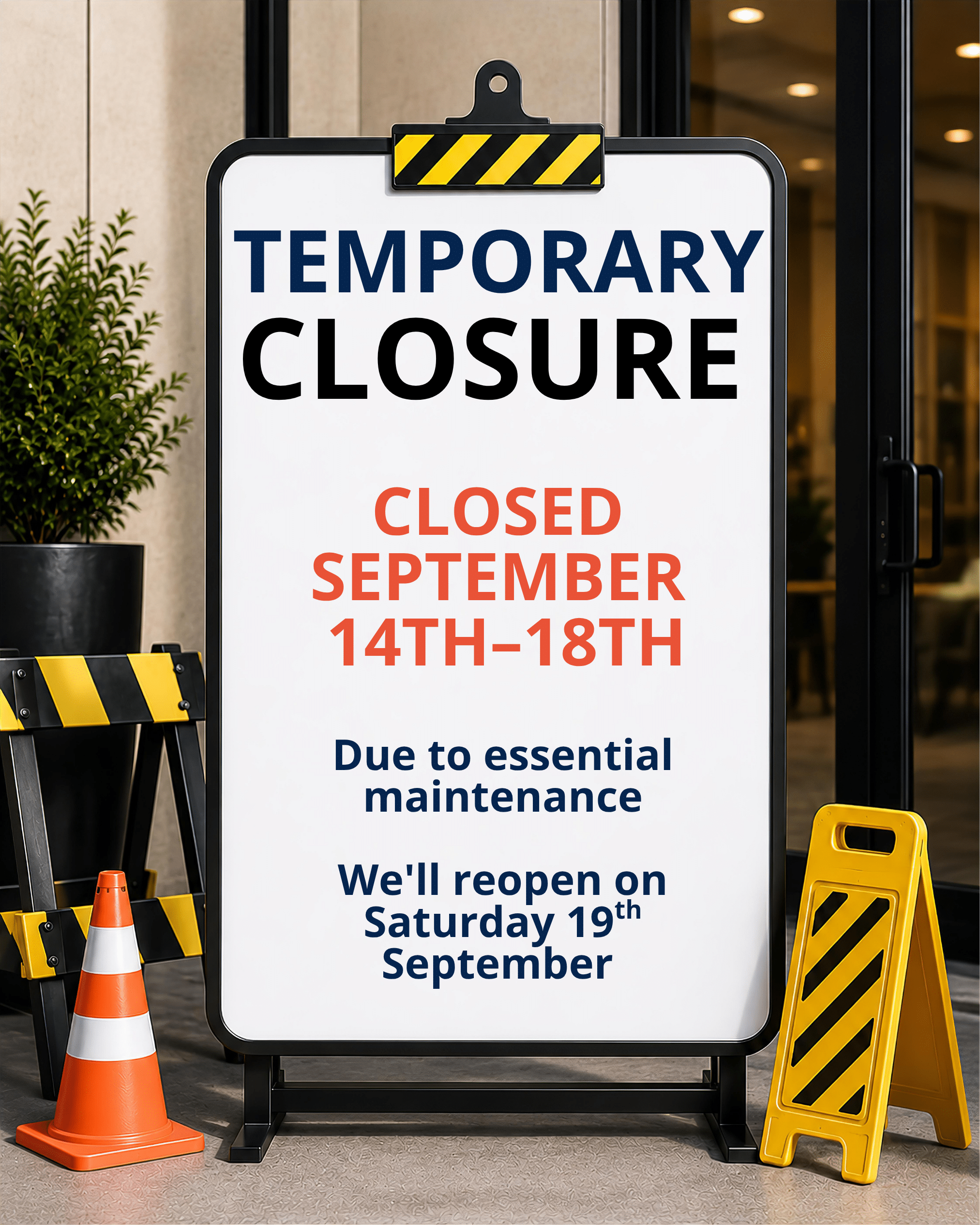 Temporary Closure for Lighting Upgrade